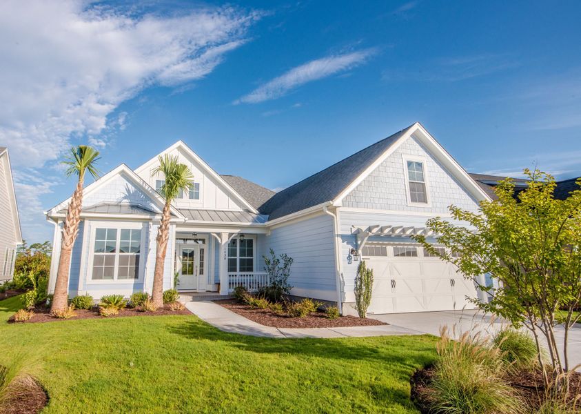 Representative exterior photo of a completed home built from the Ansley by Bill Clark Homes in The Sanctuary at Sunset Beach, Sunset Beach, NC (Image 25).