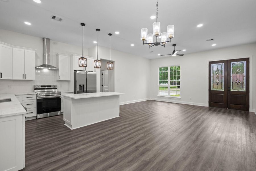 Furnished interior view inside a new home in , Orange (Image 3). Furnished interior view inside a new home in , Orange (Image 3).