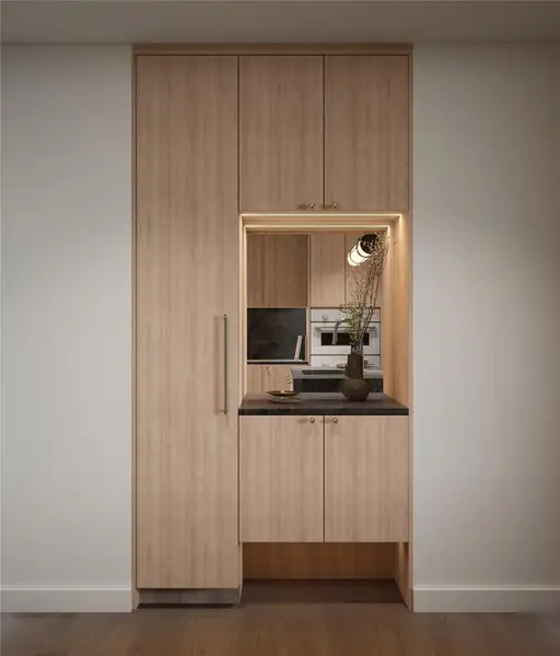 Entry cabinetry in  Twilight Palette