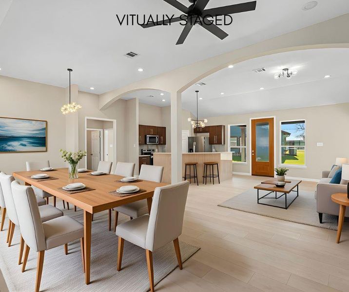 Virtually staged to highlight how this space can be furnished and enjoyed.