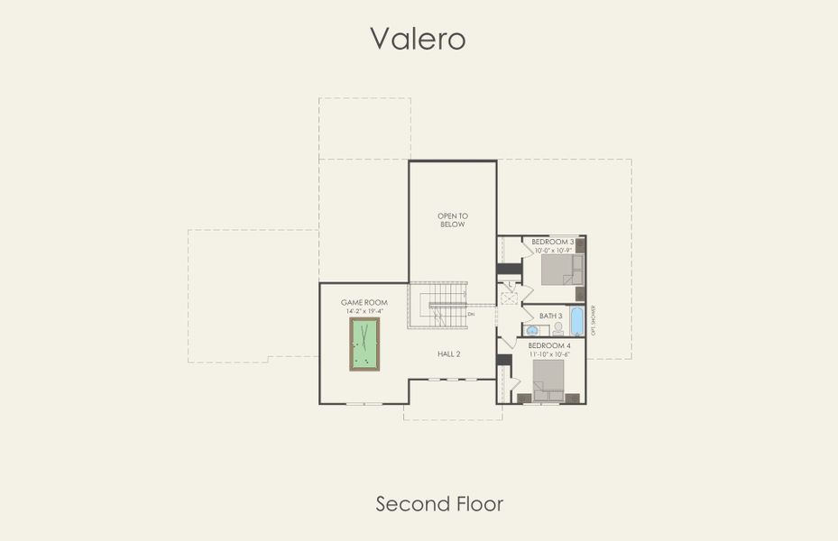 2D floor plan layout for the Valero by Centex in Wildwood Reserve, San Antonio, TX (Image 4). 2D floor plan layout for the Valero by Centex in Wildwood Reserve, San Antonio, TX (Image 4).