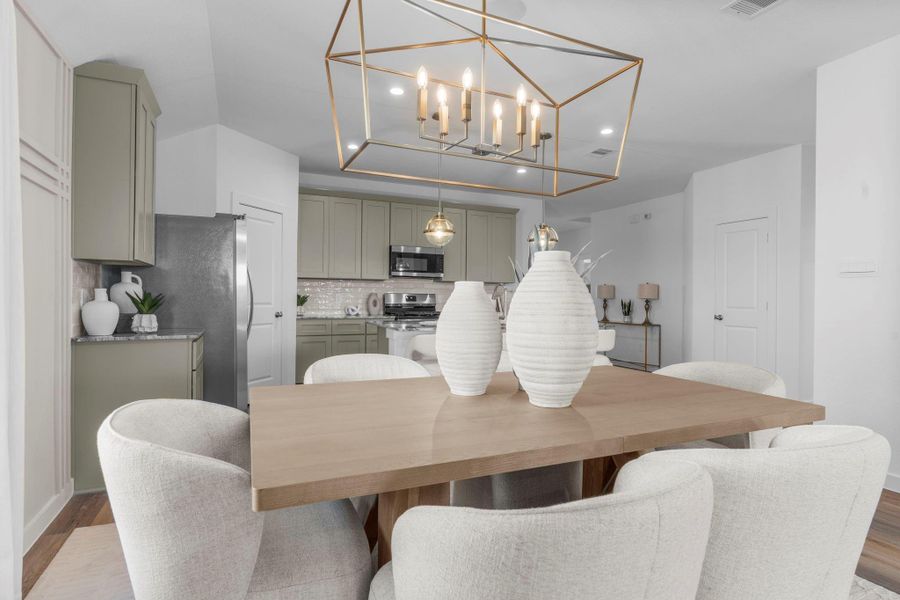 Furnished interior view inside a new home in , Iowa Colony (Image 13).