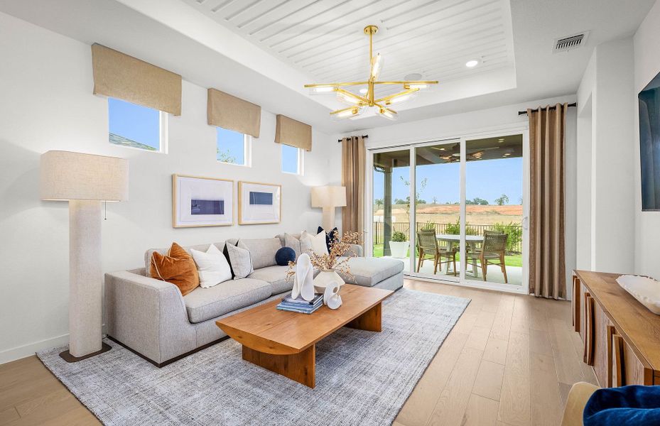 Representative furnished interior of a home built from the Hallmark by Del Webb in Sun City Texas, Georgetown (Image 10).