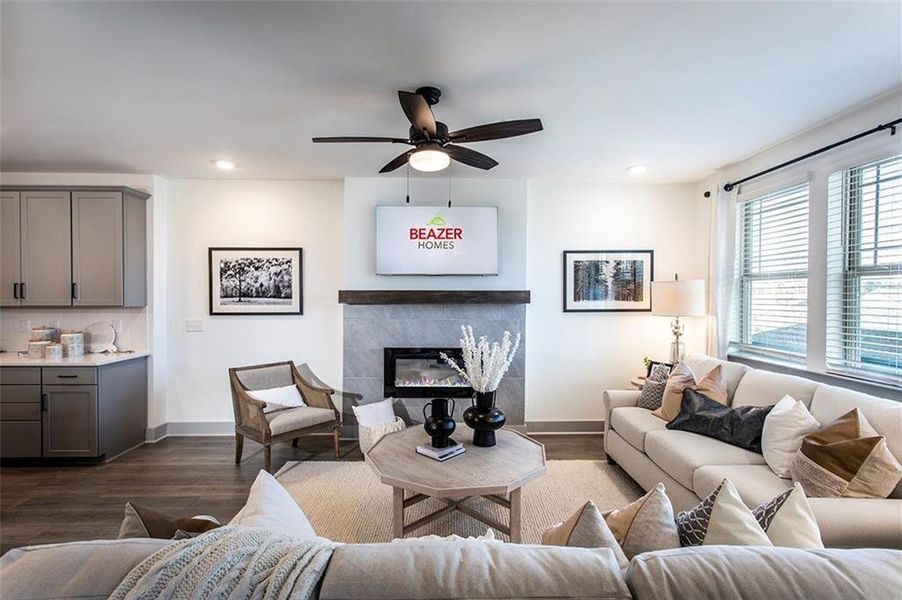 Furnished interior view inside a new home in , Cumming (Image 23).