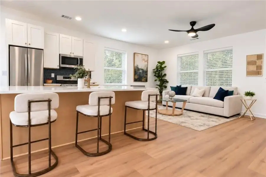 Furnished interior view inside a new home in , Atlanta (Image 11).