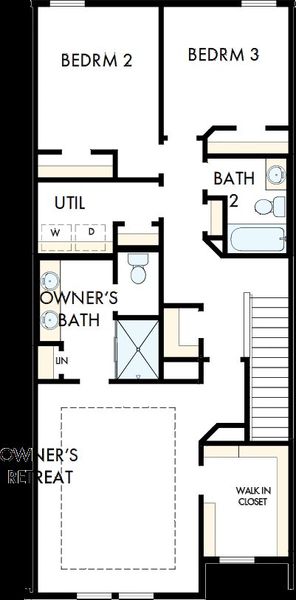 2D floor plan layout of this home in Westwood Reserve, Charlotte, NC (Image 3). 2D floor plan layout of this home in Westwood Reserve, Charlotte, NC (Image 3).