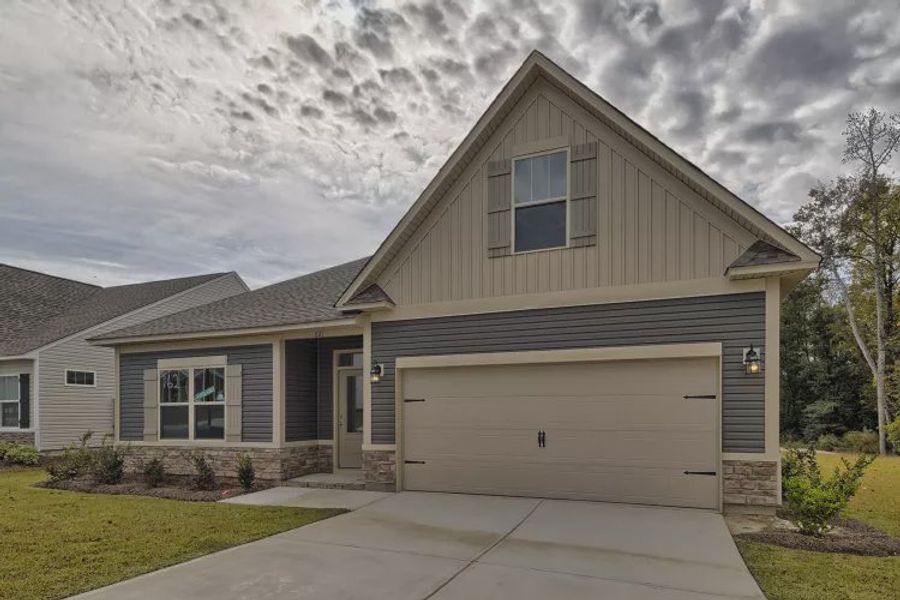 Representative exterior photo of a completed home built from the Julie II by Great Southern Homes in Lynbrook, Boiling Springs, SC (Image 28).