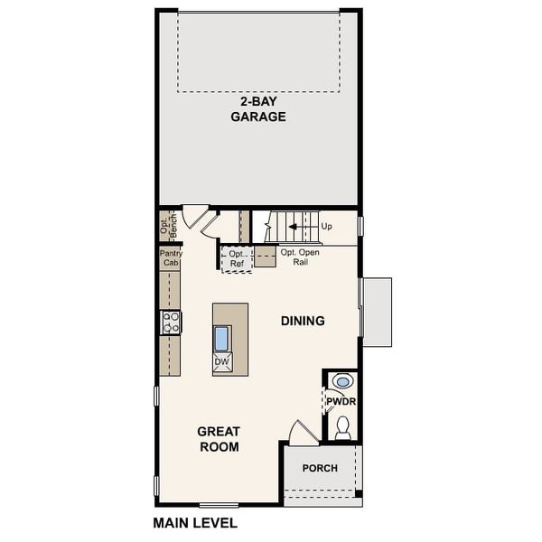 2D floor plan layout for the The Rosewood by Century Communities in The Boulevard I Collection at Windler, Aurora, CO (Image 3).