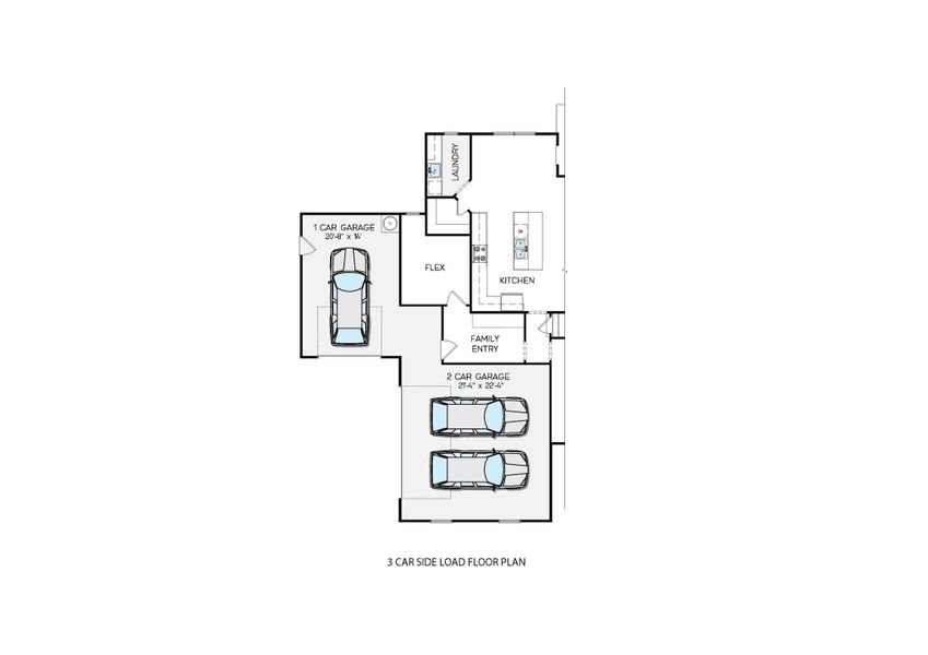 2D floor plan layout for the Harvard by Greybrook Homes in Harbor Watch, Statesville, NC (Image 5).