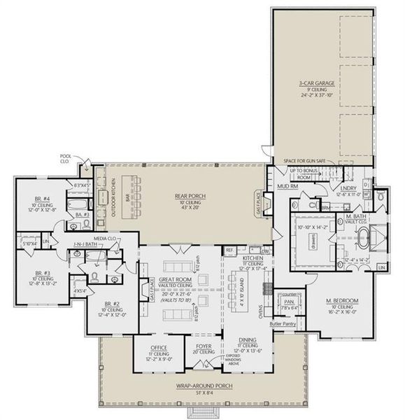 2D floor plan layout of this home in , Maysville, GA (Image 4).