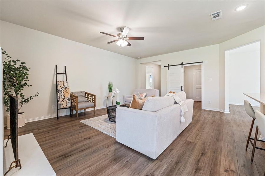 Furnished interior view inside a new home in Liberty Pointe, Gainesville (Image 5). Furnished interior view inside a new home in Liberty Pointe, Gainesville (Image 5).