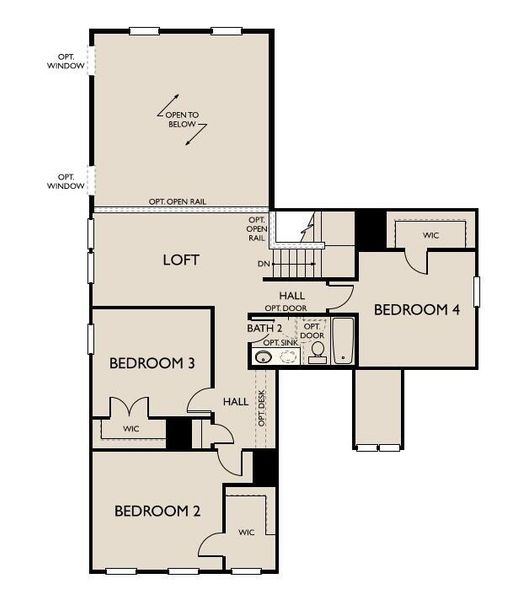 2D floor plan layout of this home in Tea Farm: Presidents Series, Ravenel, SC (Image 3).
