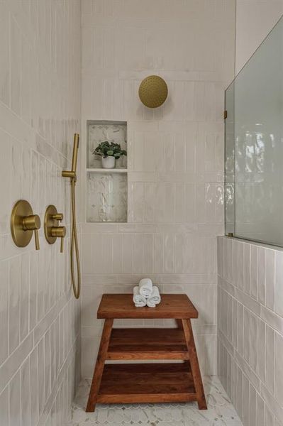 Full bath featuring walk in shower