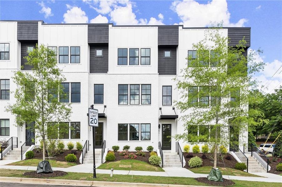 Front exterior of a new home in , Alpharetta, GA, highlighting curb appeal (Image 22).