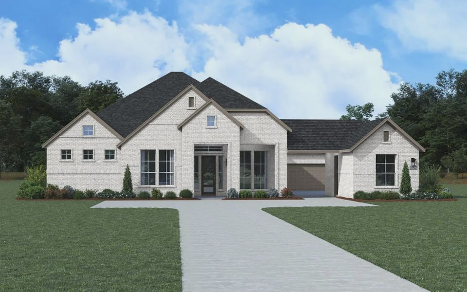 Representative exterior photo of a completed home built from the Gregory by Chesmar Homes in Potranco Oaks 100's, Castroville, TX (Image 18).