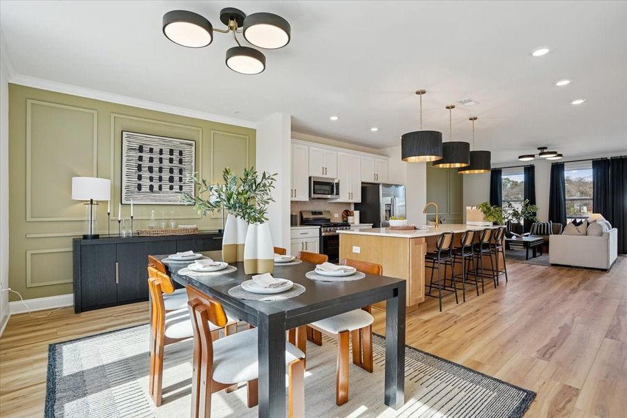 Representative furnished interior of a home built from the Pamlico by Caruso Homes in Midtown Rows, Fuquay Varina (Image 12). Representative furnished interior of a home built from the Pamlico by Caruso Homes in Midtown Rows, Fuquay Varina (Image 12).