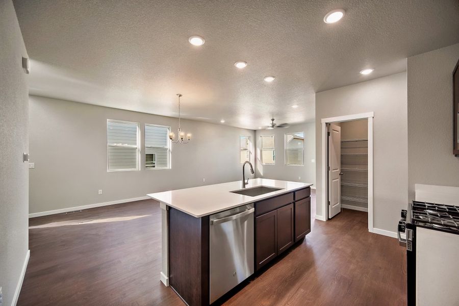 Furnished interior view inside a new home in Ridge at Lorson Ranch, Colorado Springs (Image 8).