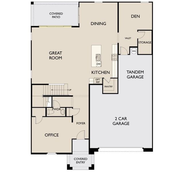 2D floor plan layout of this home in Sol at Amarillo Creek, Maricopa, AZ (Image 3). 2D floor plan layout of this home in Sol at Amarillo Creek, Maricopa, AZ (Image 3).