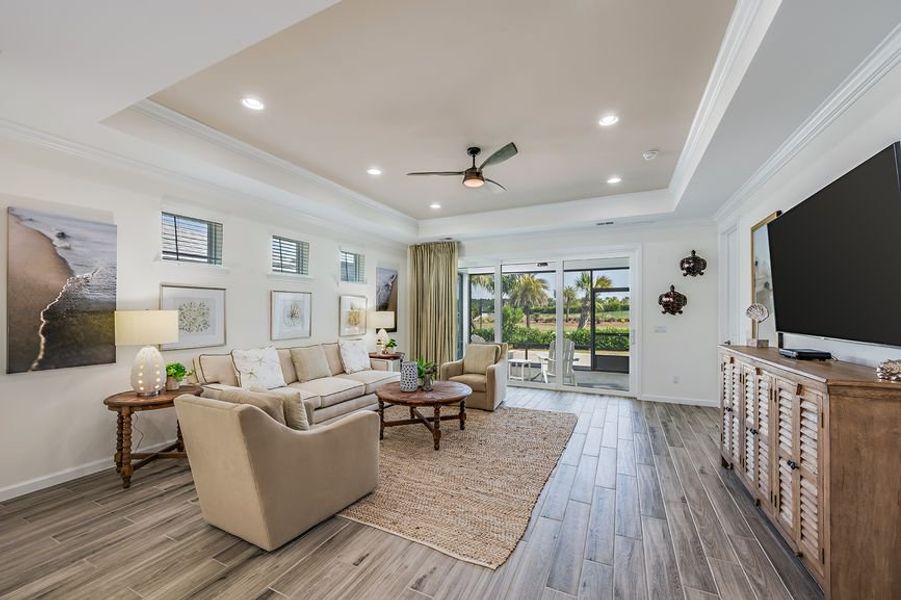 Representative furnished interior of a home built from the Tortola by Minto Communities in Latitude Margaritaville Hilton Head, Hardeeville (Image 12). Representative furnished interior of a home built from the Tortola by Minto Communities in Latitude Margaritaville Hilton Head, Hardeeville (Image 12).