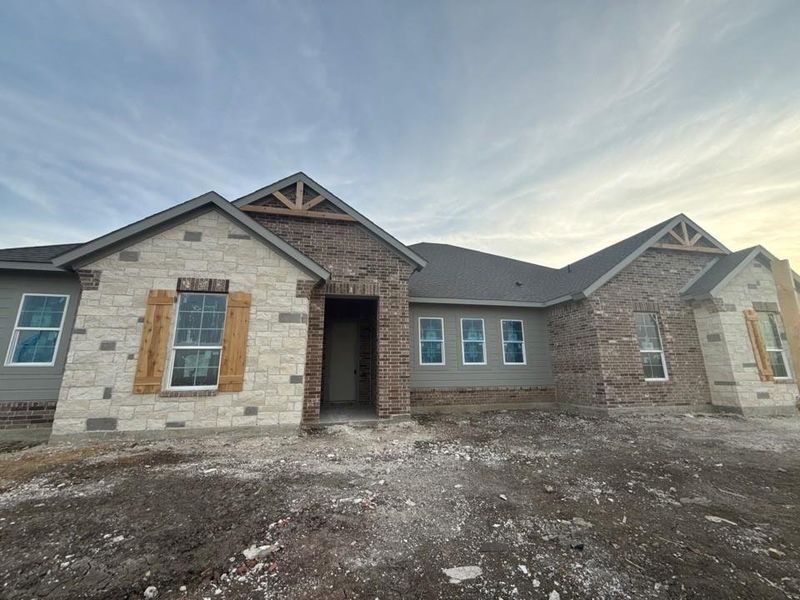 In-progress construction of a new home in Clear Sky Addition, Valley View, TX (Image 4).