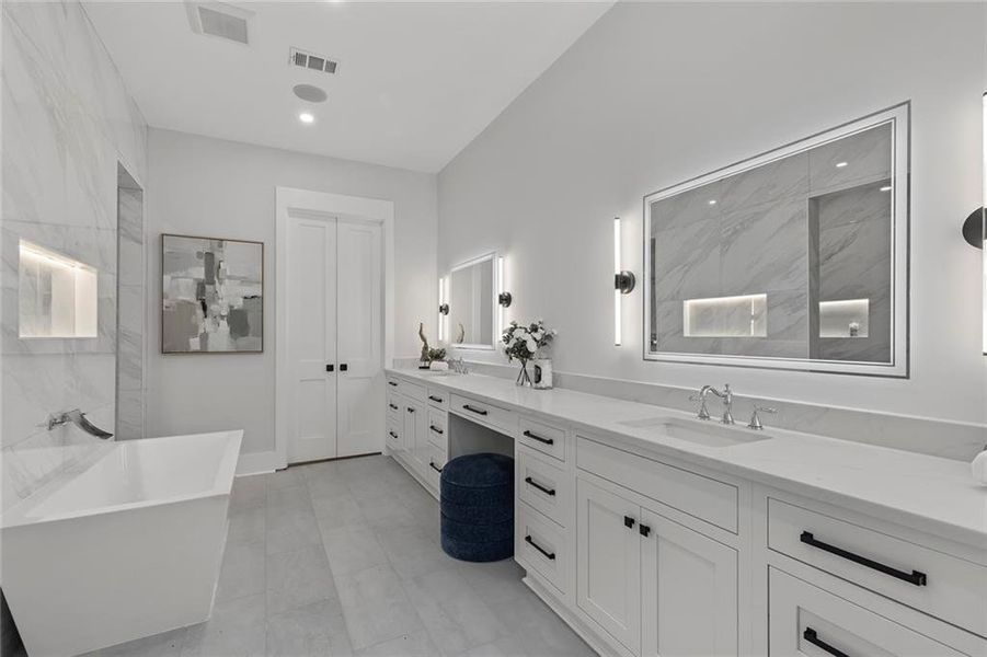 Furnished interior view inside a new home in , Atlanta (Image 38).