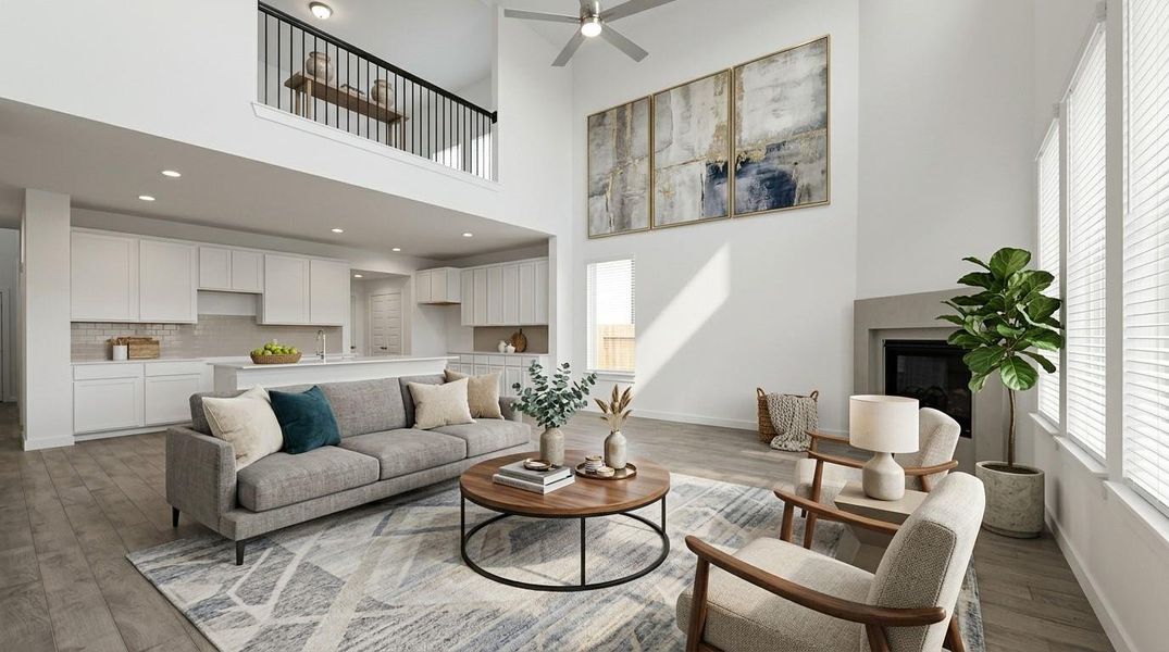 Virtually Staged - Living Room. Sample photo of completed home with similar floor plan. Actual colors and selections may vary.