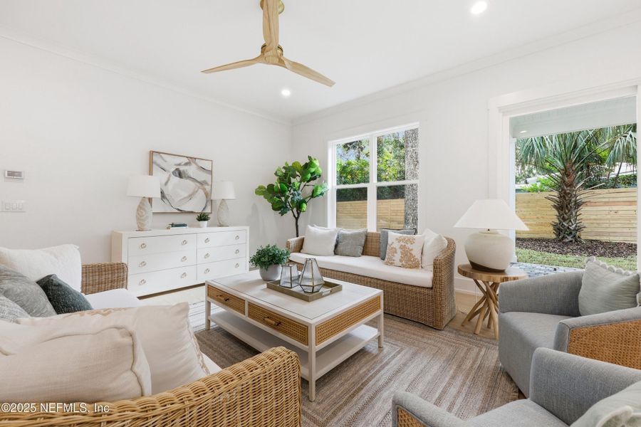 Furnished interior view inside a new home in , Neptune Beach (Image 6). Furnished interior view inside a new home in , Neptune Beach (Image 6).