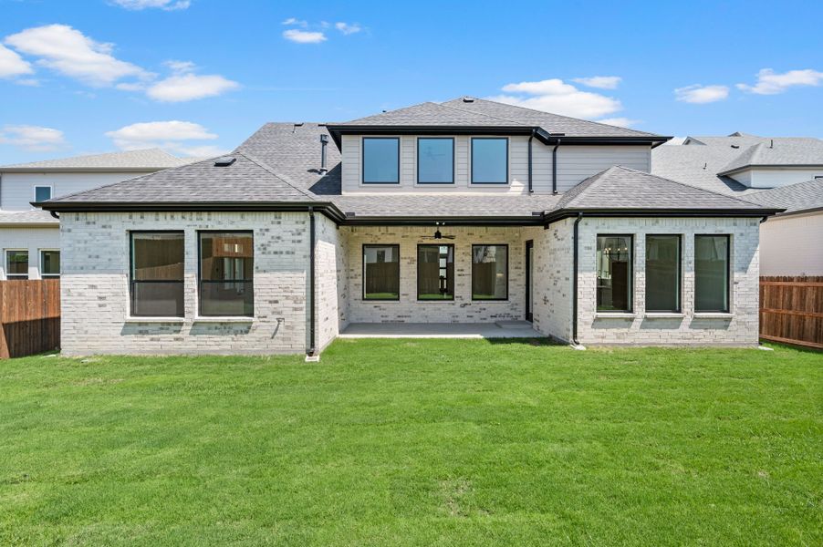 Exterior details and patio area of a home in Parks of Aledo, Aledo (Image 29).