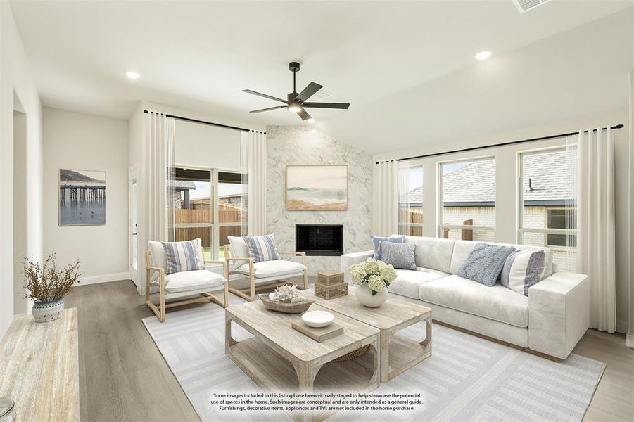 Furnished interior view inside a new home in Sunset Ridge, Alvarado (Image 4).