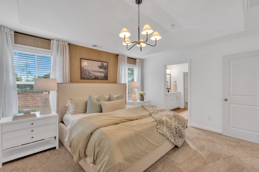 Representative furnished interior of a home built from the Benton II by Great Southern Homes in Springwood Grove, Central (Image 16).
