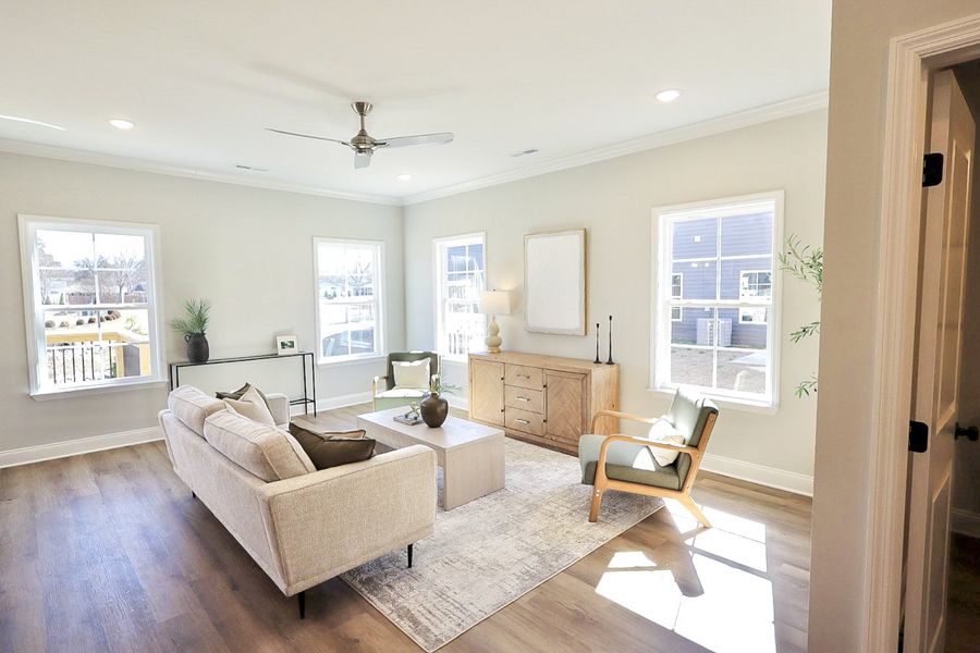 Furnished interior view inside a new home in The Eleuthera, Chattanooga (Image 7). Furnished interior view inside a new home in The Eleuthera, Chattanooga (Image 7).