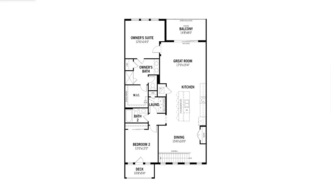 2D floor plan layout of this home in Arboretum, Naples, FL (Image 2).
