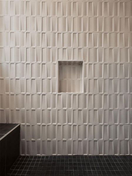 Detailed view of walk in shower