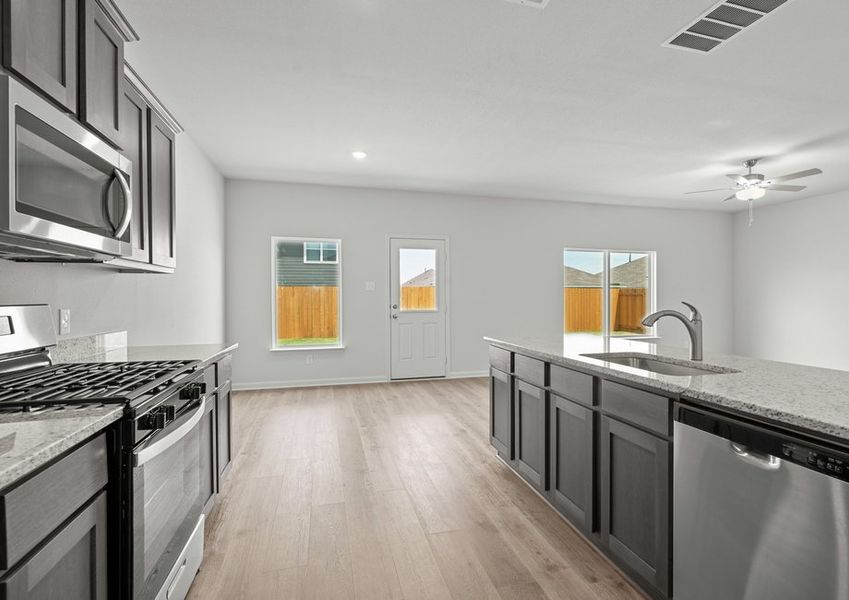 The kitchen of the Cypress has sprawling granite countertops. The kitchen of the Cypress has sprawling granite countertops.