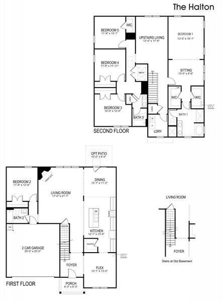 2D floor plan layout of this home in Lost Creek, Dallas, GA (Image 3).
