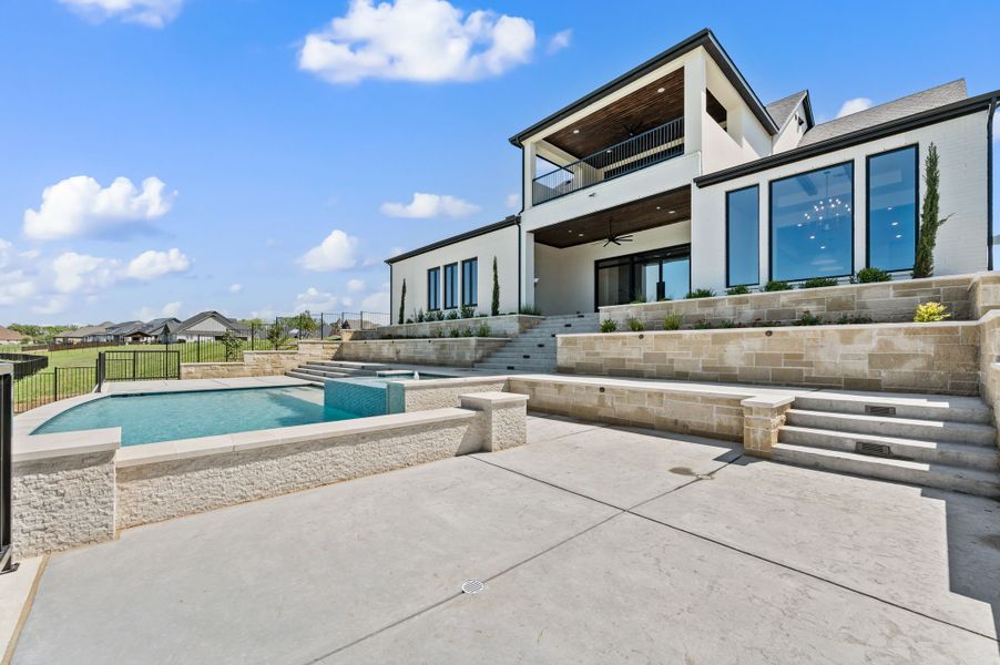 Exterior details and patio area of a home in The Resort on Eagle Mt. Lake, Fort Worth (Image 27).