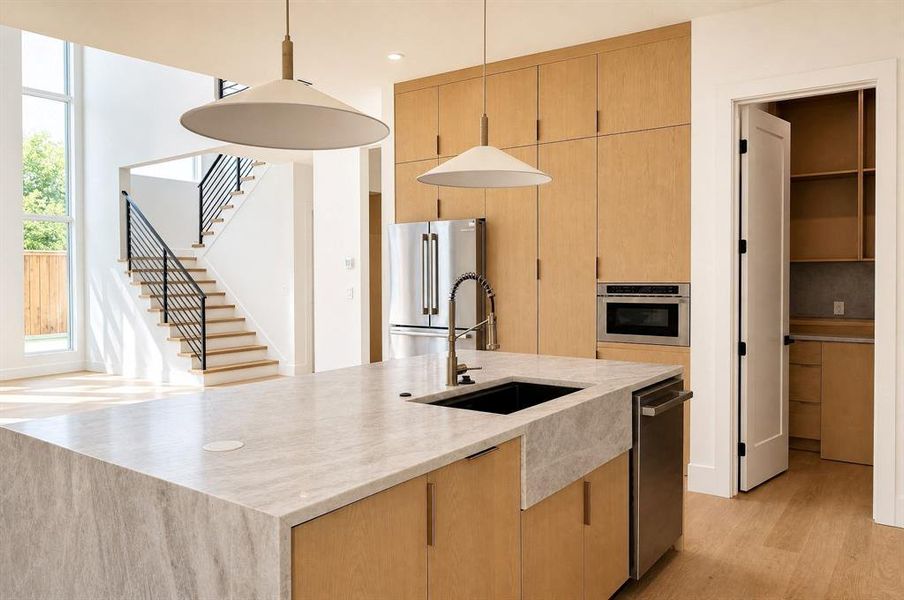 Furnished interior view inside a new home in , Dallas (Image 18).