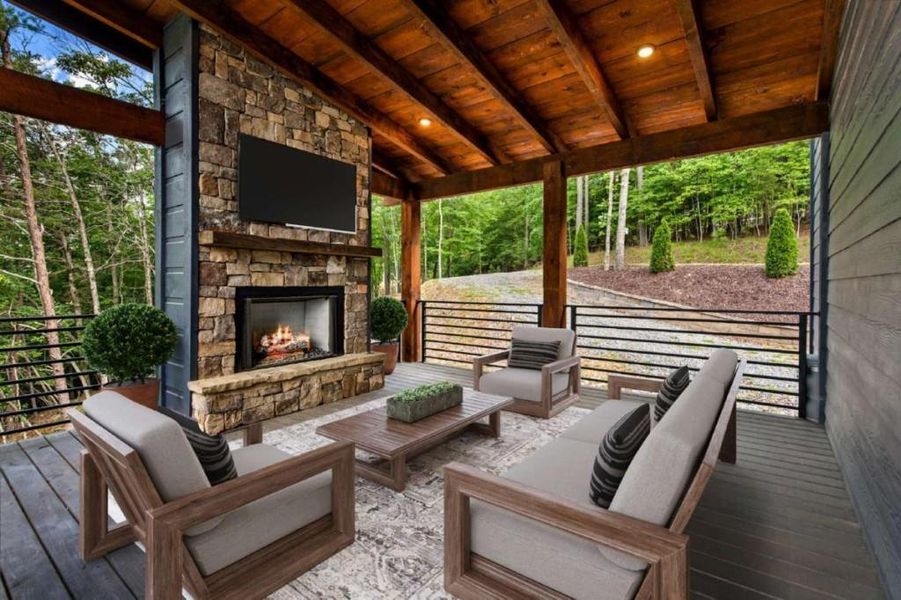 Exterior details and patio area of a home in , Mineral Bluff (Image 27). Exterior details and patio area of a home in , Mineral Bluff (Image 27).