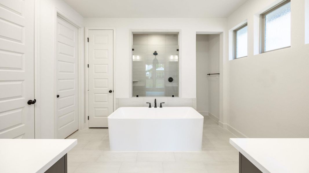 Furnished interior view inside a new home in Parkside on the River West, Georgetown (Image 10).
