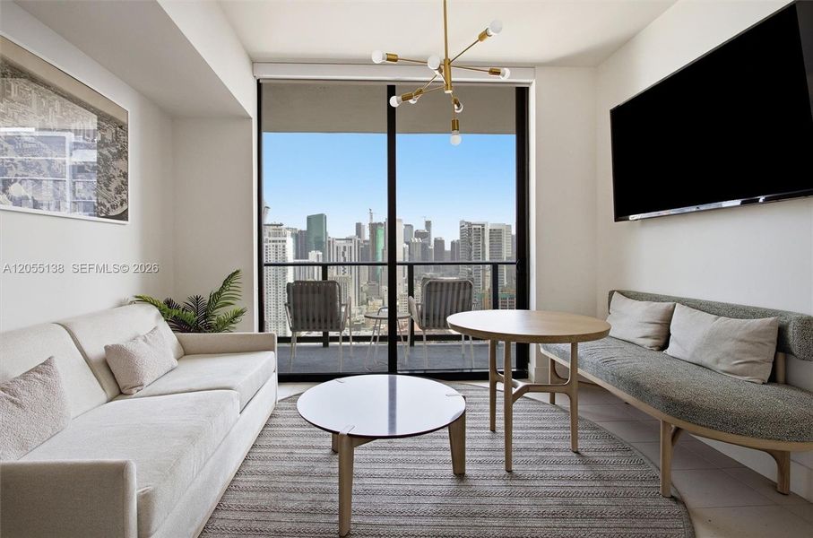 Furnished interior view inside a new home in , Miami (Image 6). Furnished interior view inside a new home in , Miami (Image 6).
