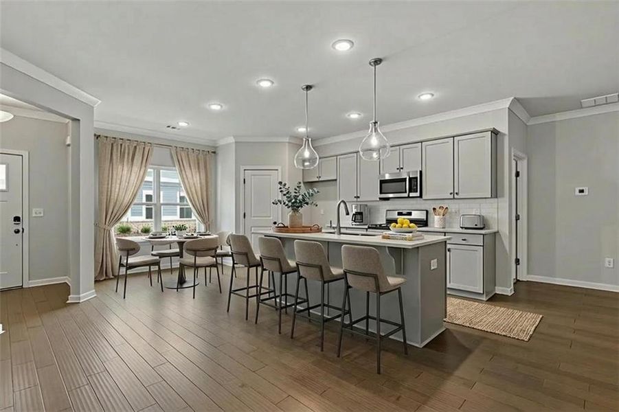 Furnished interior view inside a new home in Creekwood, Powder Springs (Image 3).