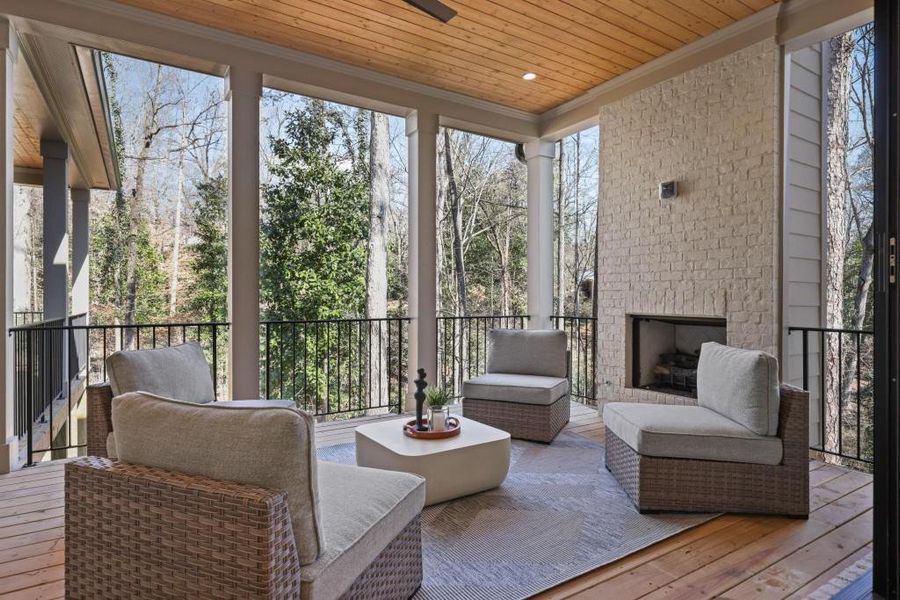 Exterior details and patio area of a home in , Atlanta (Image 3). Exterior details and patio area of a home in , Atlanta (Image 3).