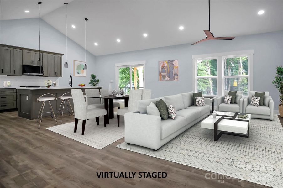 Furnished interior view inside a new home in , Iron Station (Image 7).