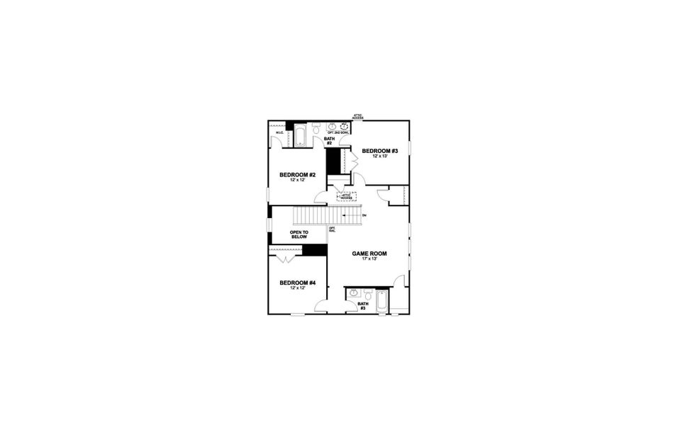2D floor plan layout of this home in Heritage, Dripping Springs, TX (Image 3).