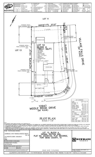 2D floor plan layout of this home in Sienna 45', 50', Missouri City, TX (Image 3).
