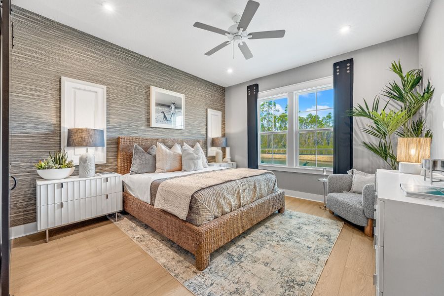 Representative furnished interior of a home built from the Lucas by Fischer Homes in The Villas at Longleaf Park, a Watersound Origins® community, Inlet Beach (Image 15).