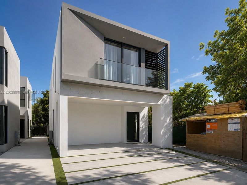 Front exterior of a new home in , Miami, FL, highlighting curb appeal (Image 7). Front exterior of a new home in , Miami, FL, highlighting curb appeal (Image 7).