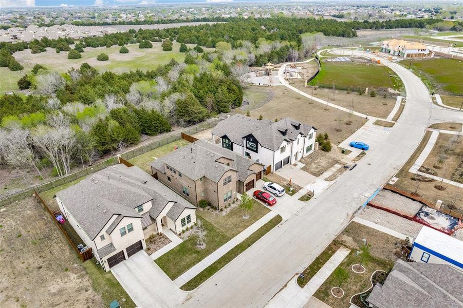 Birds eye view of property