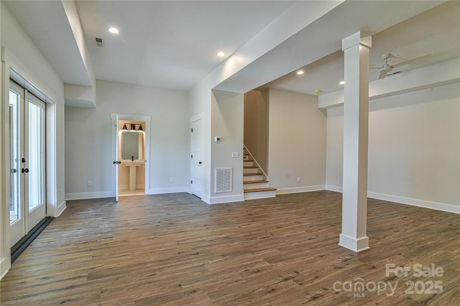 Rec room for family fun.