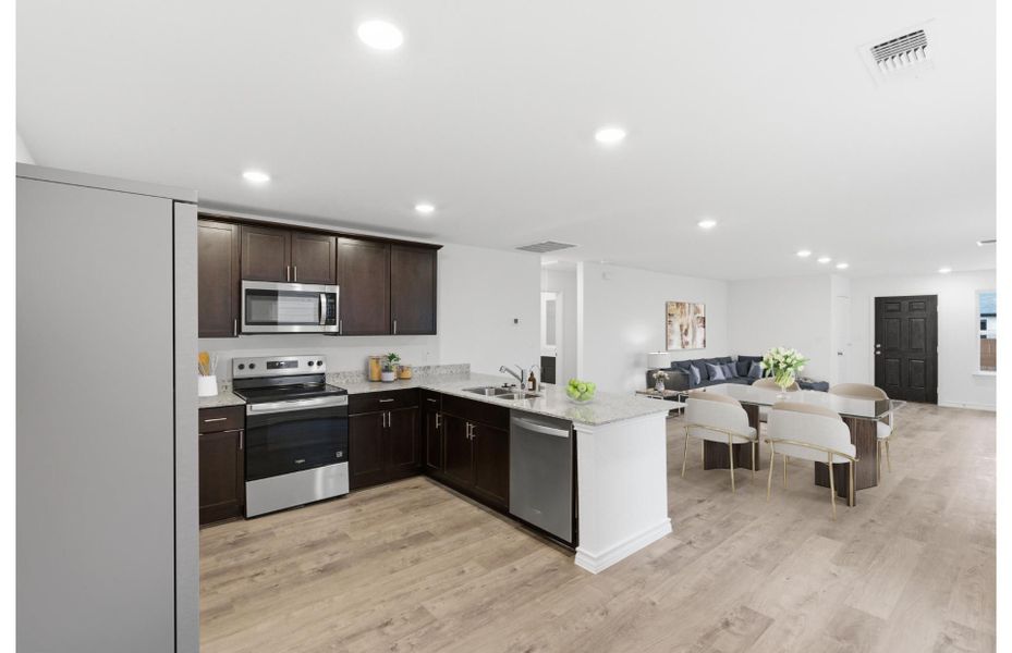 Representative furnished interior of a home built from the Livingston by Centex in Lily Springs, Seguin (Image 10).